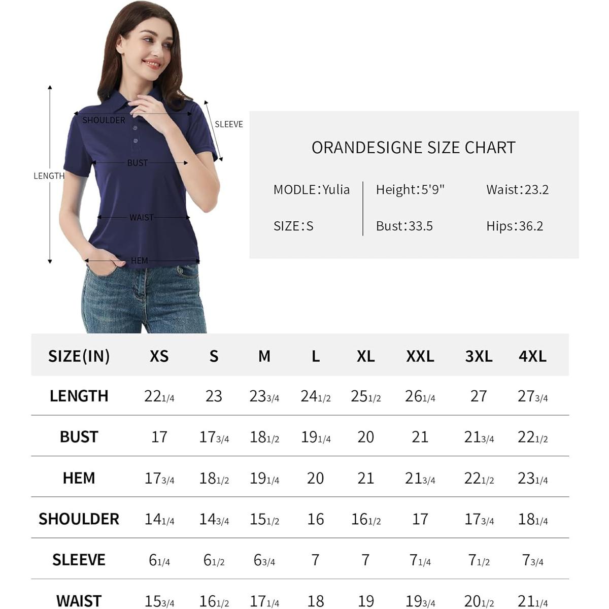 Women's Polo Shirts - UPF 50+ Sun Protection, Short Sleeve, 4-Button Collared, Quick Dry, Moisture-Wicking, Dry Fit Performance, Breathable, Fashion, Daily Wear Sportswear, Built for Golf, Tennis, Travel Days, Casual Active Top, XS-4XL, Breathable Sports