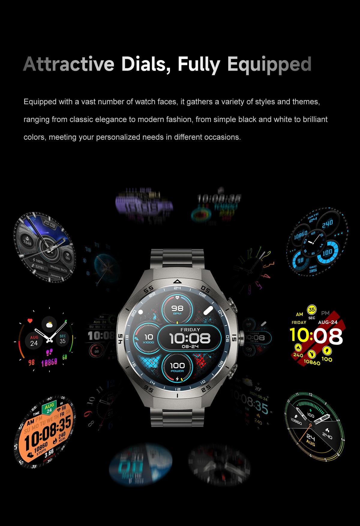 F33 Smart Watch for Men with Built in Earbuds Bluetooth Calling 139 Inch HD Round Display Heart Rate Sleep Blood Oxygen Tracking Daily Office Wear Business Tech Style Fitness Tracker