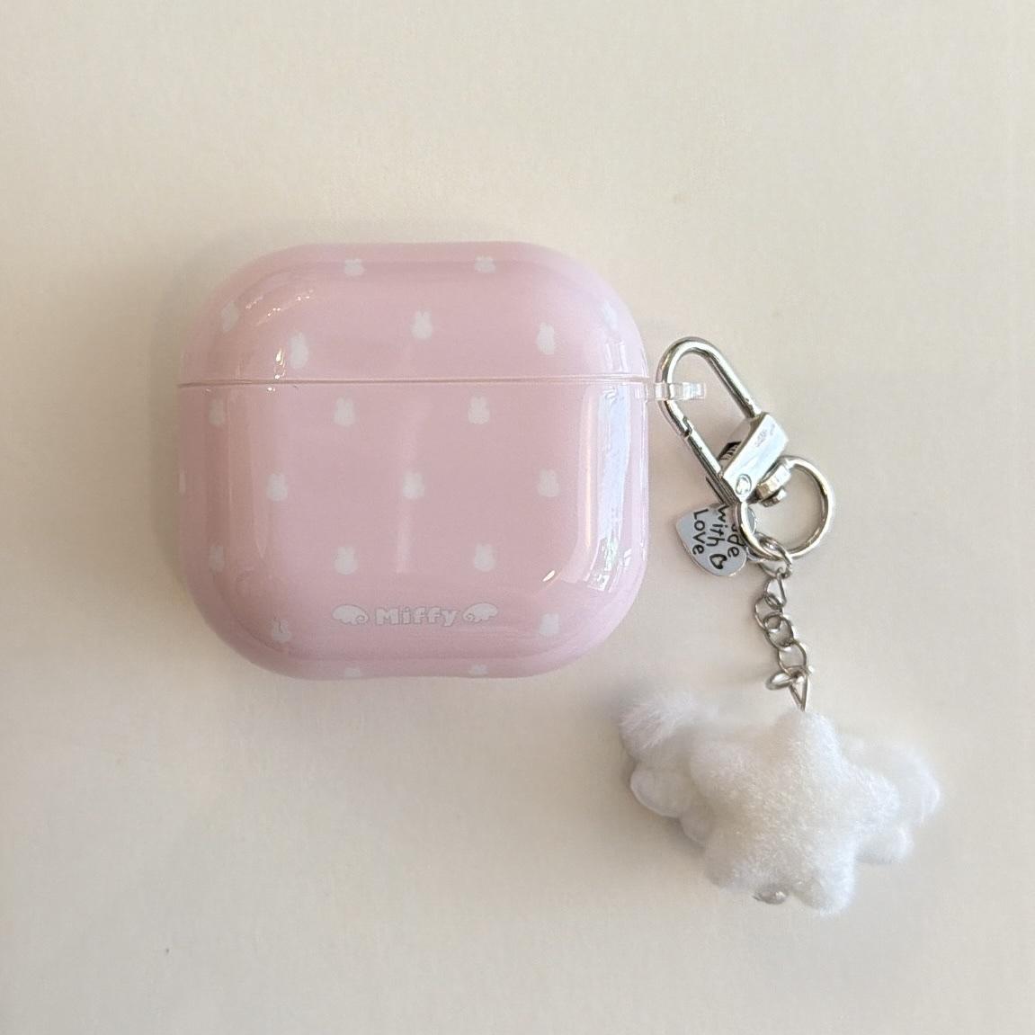 Cute Cartoon Miffy Rabbit Case for Apple AirPods Pro 3, 2nd/3rd/4th Gen Wireless Earbud Protector, Dirt-Resistant and Drop-Proof