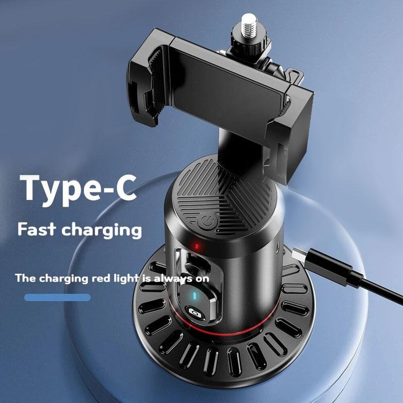 360° Rotating Cloud Mount Stabilizer Selfie Stick Tabletop Face Tracking Camera Tripod with Bluetooth-compatible Remote Shutter and Light Base