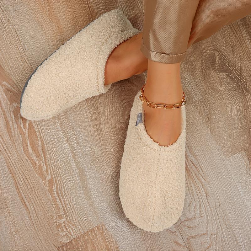 Women's Fuzzy Slip-on Slippers Soft Comfy Memory Foam Indoor House Shoes Springfresh