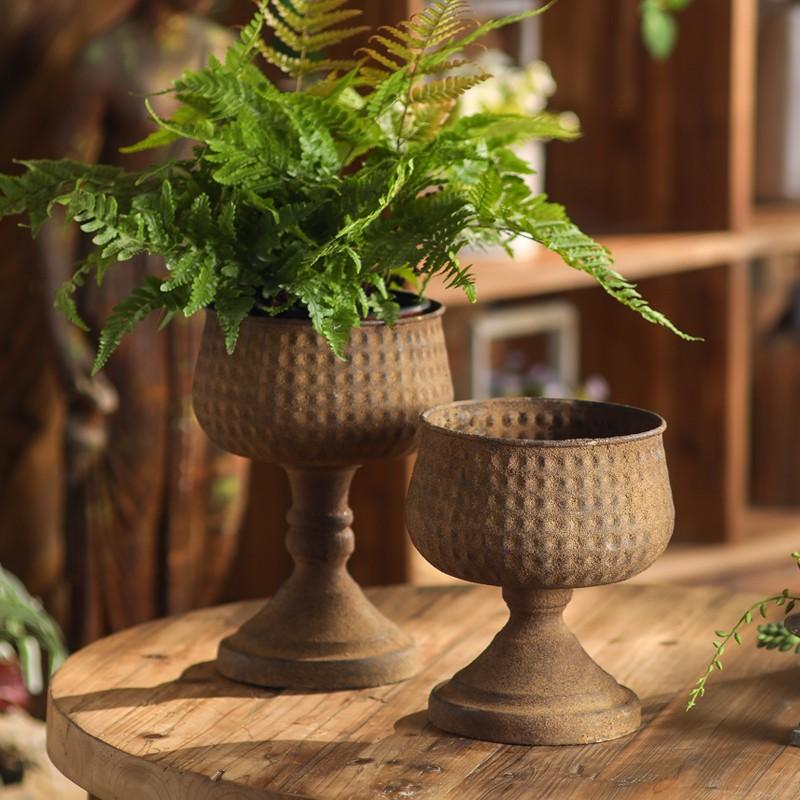 American Retro Distressed Flower Pot Ornaments, Garden Decor, Coffee Shop, Bar, Bed and Breakfast, Courtyard, Balcony, Vase