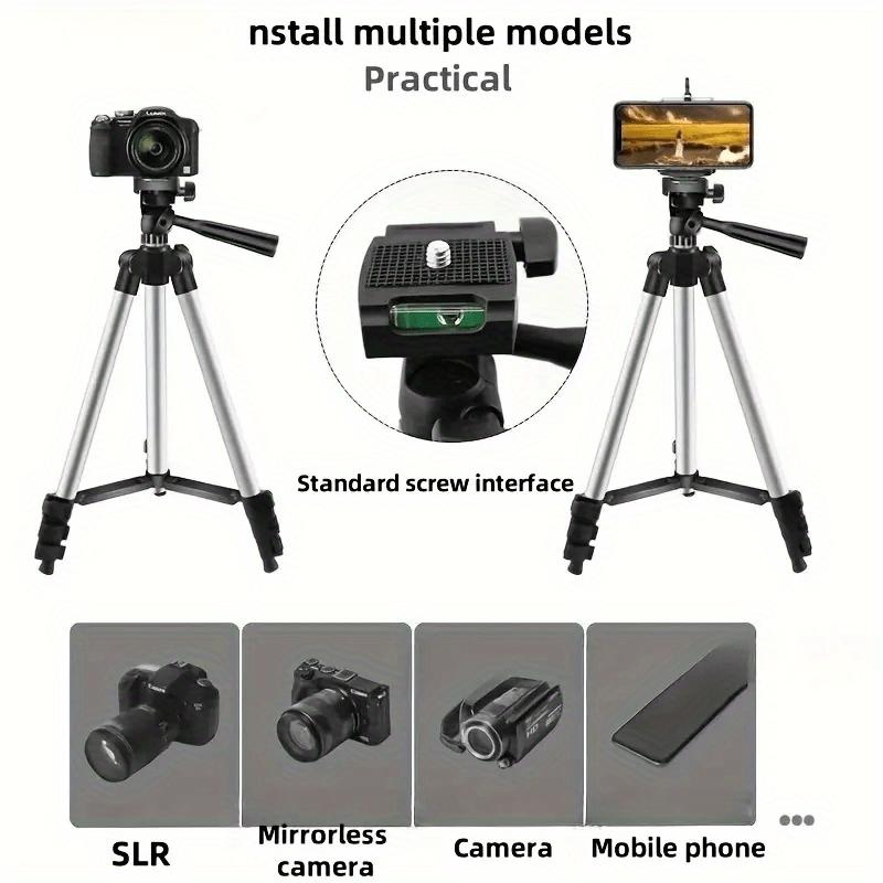 Foldable Multi-Function Camera Tripod, Portable Adjustable Selfie Stick with Phone Holder, Ideal for Photography, Live Streaming, Video Recording, Tripod Stand