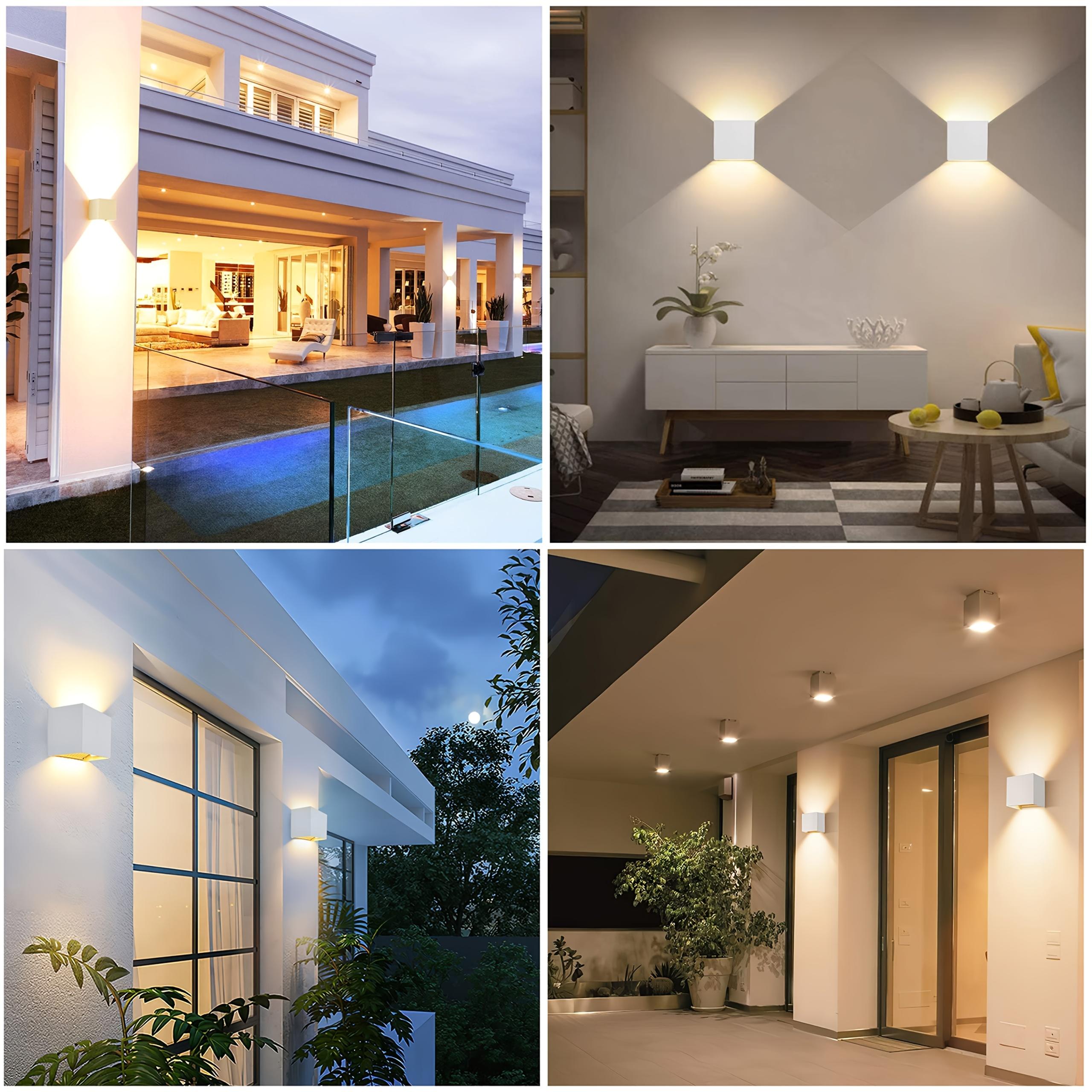 LED Modern Outdoor Wall Light, / Aluminum Square Design, Waterproof, Easy Installation, 3000k/6000k, for Corridor, Courtyard, Entrance