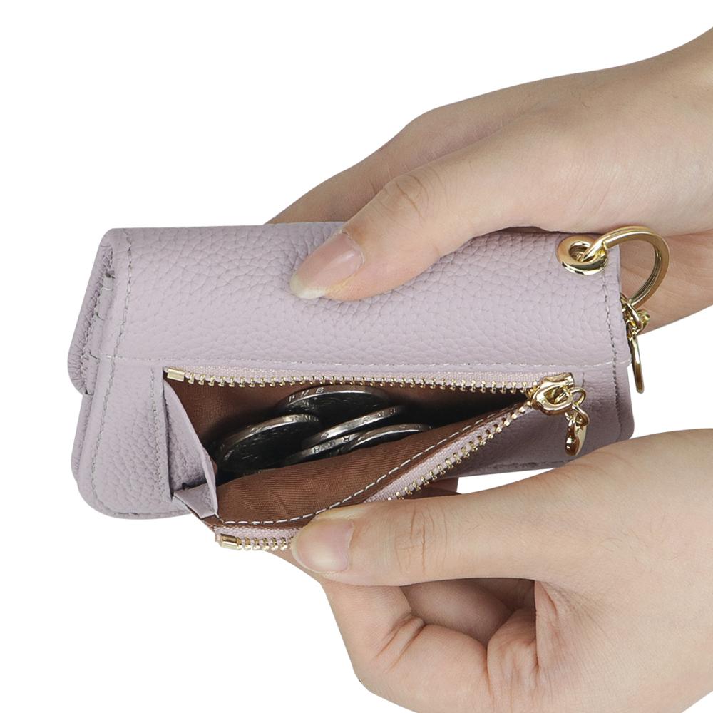 Royal Bagger RFID Short Wallets for Women Genuine Cow Leather Fashion Card Holder with Key Ring Holders Clutch Slim Coin Purse 2443 SpringStatements
