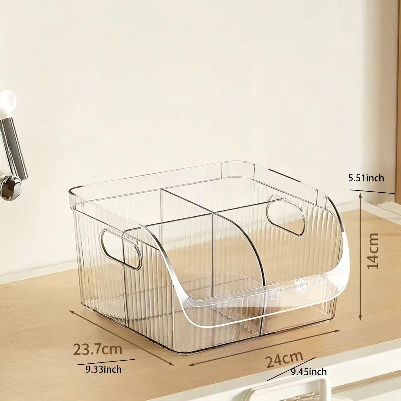 Multifunctional Storage Box for Coffee Cups, Disposable Paper Cup Organizer, Partitioned Plastic Home Luxury Storage Box