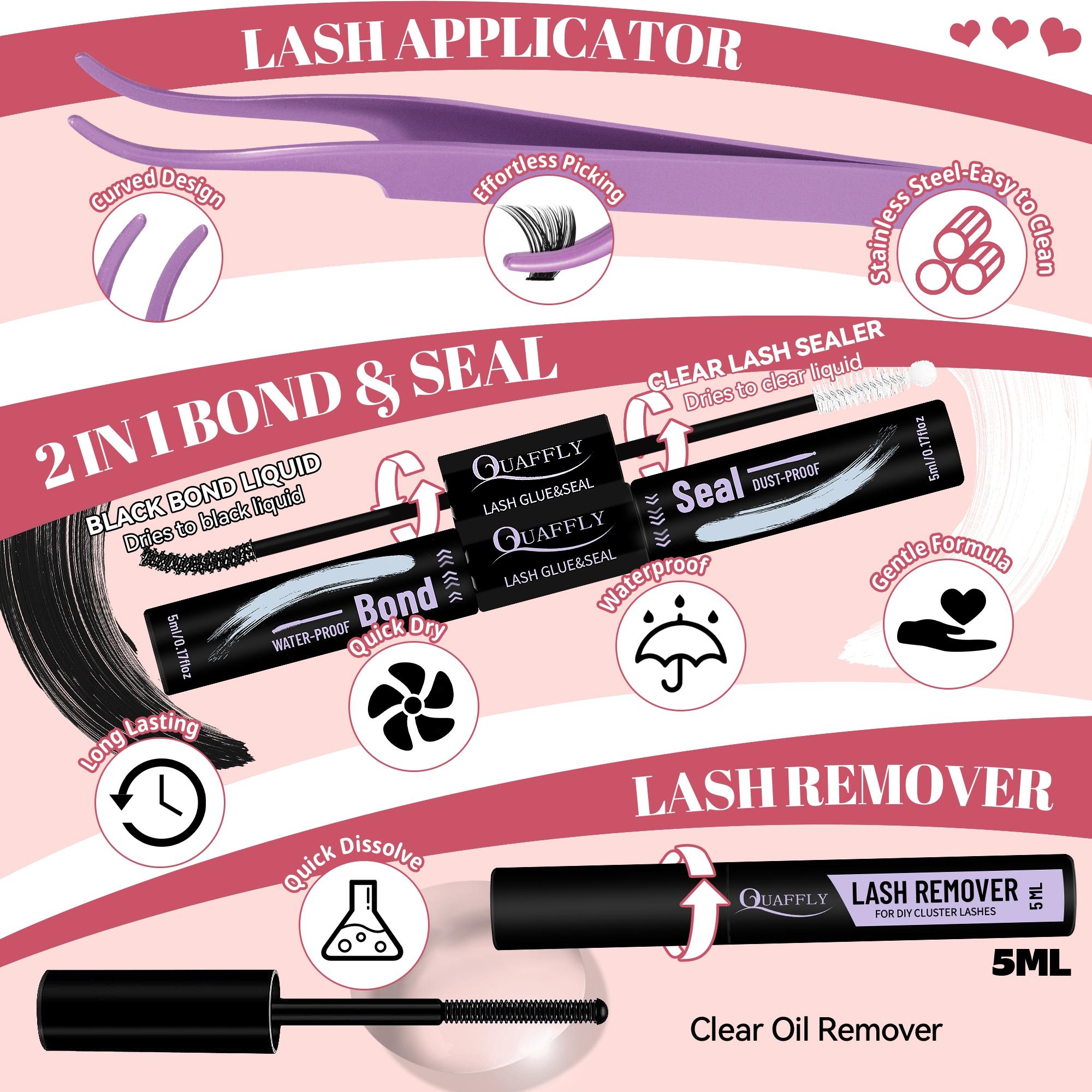 Mixed Length False Eyelashes Kit, 1 Box Natural Look Eyelash Extensions, Self Grafting Curl Eyelashes, DIY Eyelash Extensions, Eye Makeup Enhancement Eyelashes for Women, Eyelashes Clusters Cosmetic, Eyelashes Clusters, Lash Clusters Kit, Curly Lashes