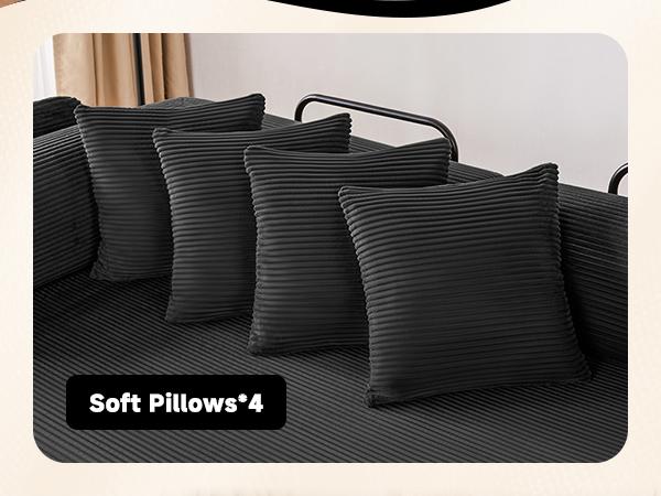 79" Oversized Boneless Couch with 4 Pillows,5 in 1 Convertible Sleeper Futon Sofa Bed with Deep Seat,Corduroy Foldable Modular Floor Pull Out Couch for Living Room,No Assemble 79" Oversized Boneless Couch with 4 Pillows,5 in 1 Convertible Sleeper Futon Sofa Bed with Deep Seat,Corduroy Foldable Modular Floor Pull Out Couch for Living Room,No Assemble