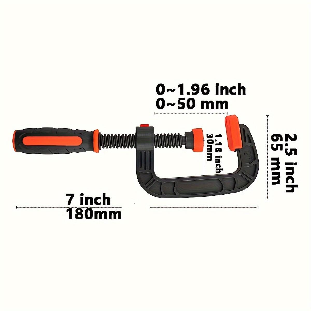 2pcs Woodworking F Clamp Set 2/3 Inch Quick Release Ratchet Bar Clamp Speed Squeeze Clip Kit DIY Carpenter Hand Tool
