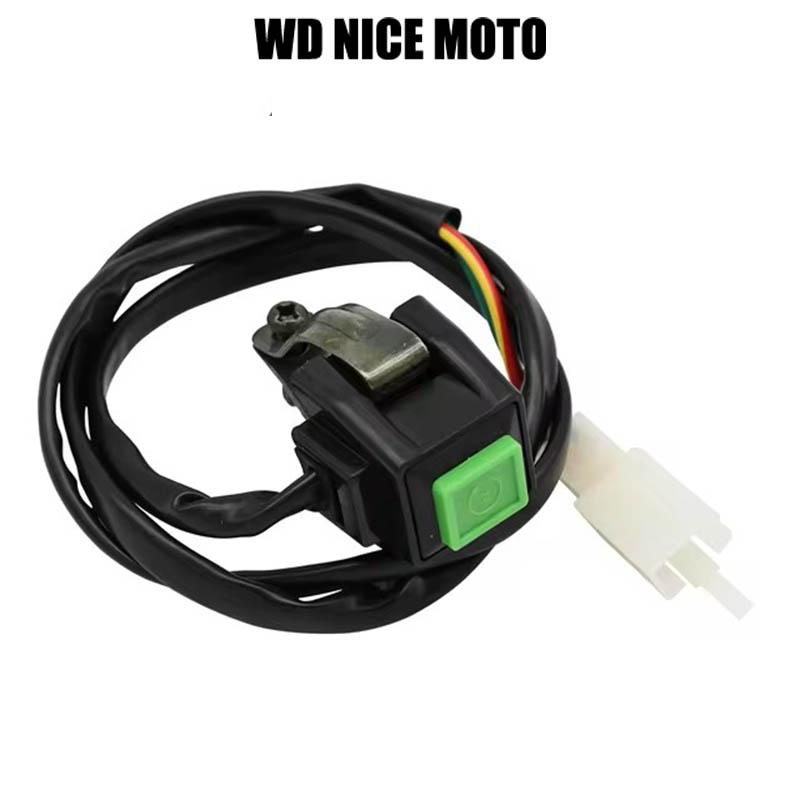 WD NICE MOTO Motorcycle Handlebar Flameout Switch, on off Button for Moto Bike Headlight Signal Lamp, Universal Control Button 12V
