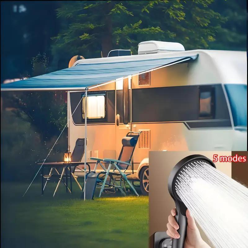 High Pressure Multi-Function Shower Head, Includes 5 Spray Modes, Rain and Massage, Easy Installation, Universal Bathroom Shower Head, Handheld Showerhead, Rainfall Shower Head, Adjustable Handheld Showers