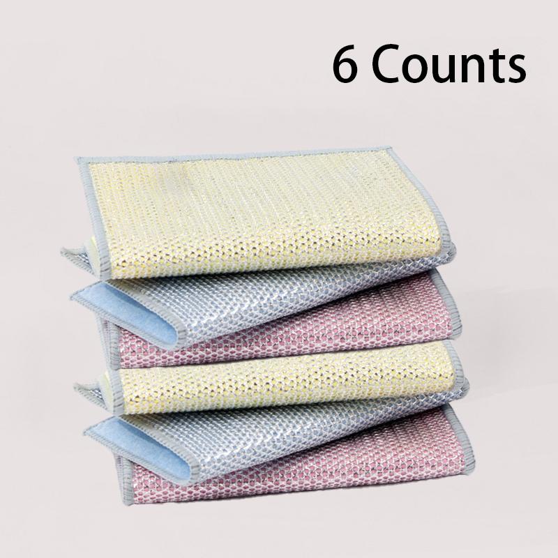 Multi-Purpose Steel Wire Dishwashing Cloth, Scratch-Free, Odorless, Wet & Dry Use, Kitchen Cleaning Sponge for Dishes and Stove