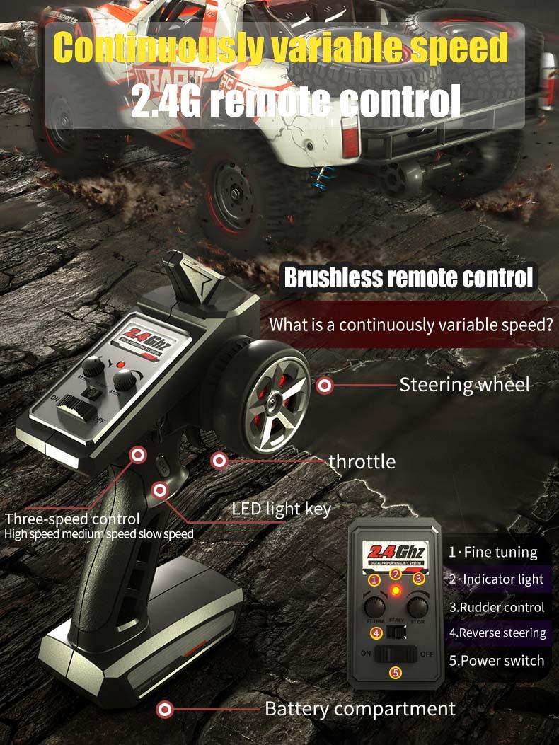 VISAS Remote Controlled Off-road Toy Car Q130, 1:14 70KM/H 4WD Highspeed rc- upgrades-Double Car Shell Competitive Brushless Motor RC Cars for Adults