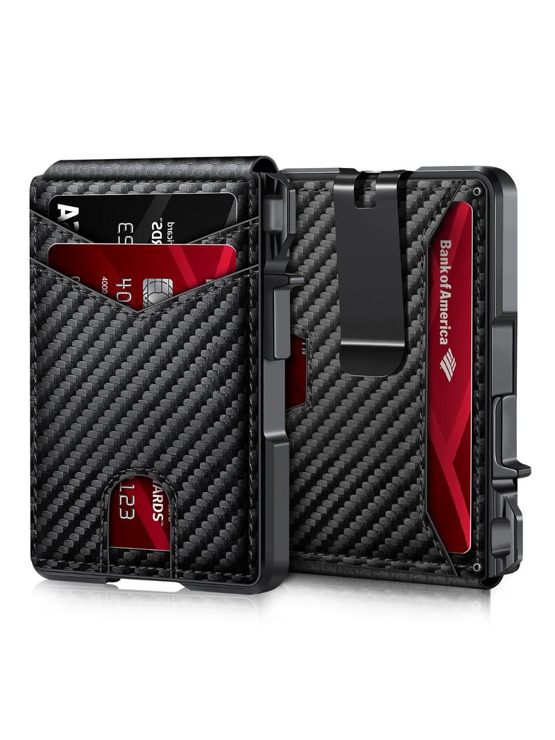 Men's Business Style Minimalist Card Holder, Rfid Card Slots, Magnetic Closure Card Holder Organizer, with Rfid Blocking, Multi Card Slot Wallet for Men for Daily Use Men's Business Style Minimalist Card Holder, Rfid Card Slots, Magnetic Closure Card Holder Organizer, with Rfid Blocking, Multi Card Slot Wallet for Men for Daily Use