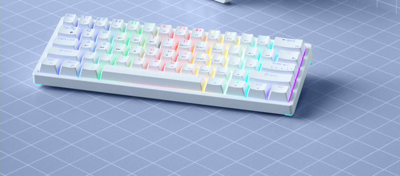 Solakka SK961 wireless mechanical keyboard, 60% keyboard, three-mode connection RGB backlight, programmable wireless gaming keyboard, gaming office, birthday gift FallFreshness