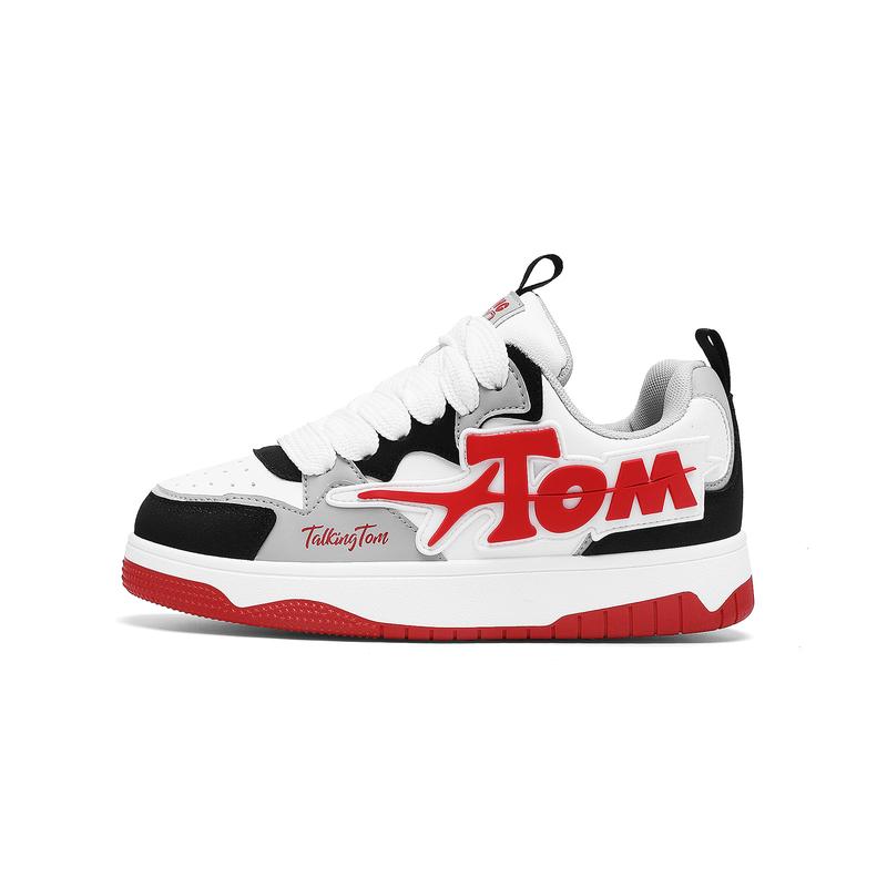 Unisex's Fashionable Colorblock Letter Label Design Skate Shoes Casual Comfortable Breathable Sports Shoes Trendy All-match Sneakers for Daily Wear Trainer Runner Running Black And Gray