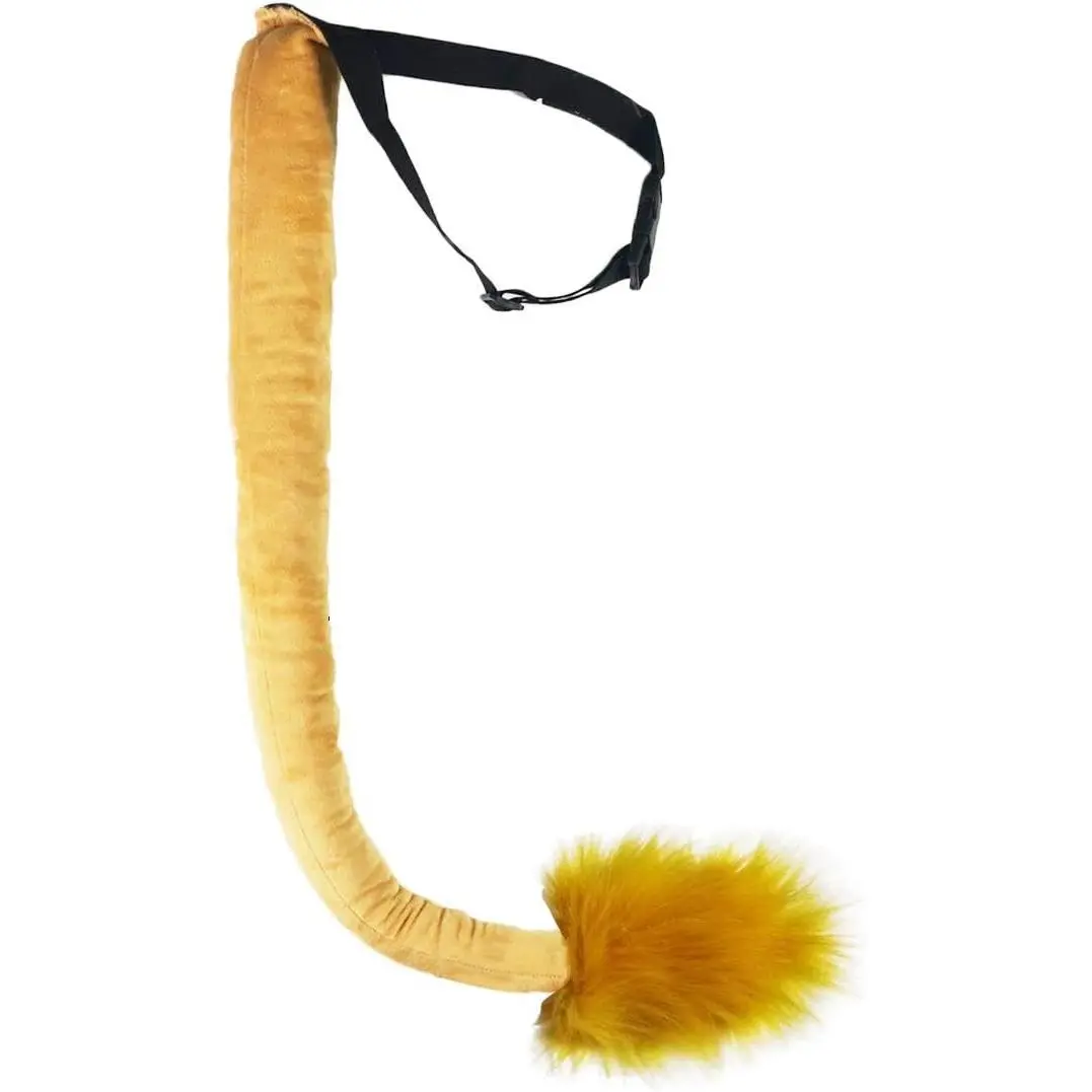 Deluxe Long Plush Lion Tail Costume Accessory for Halloween and Christmas Parties(Gift)