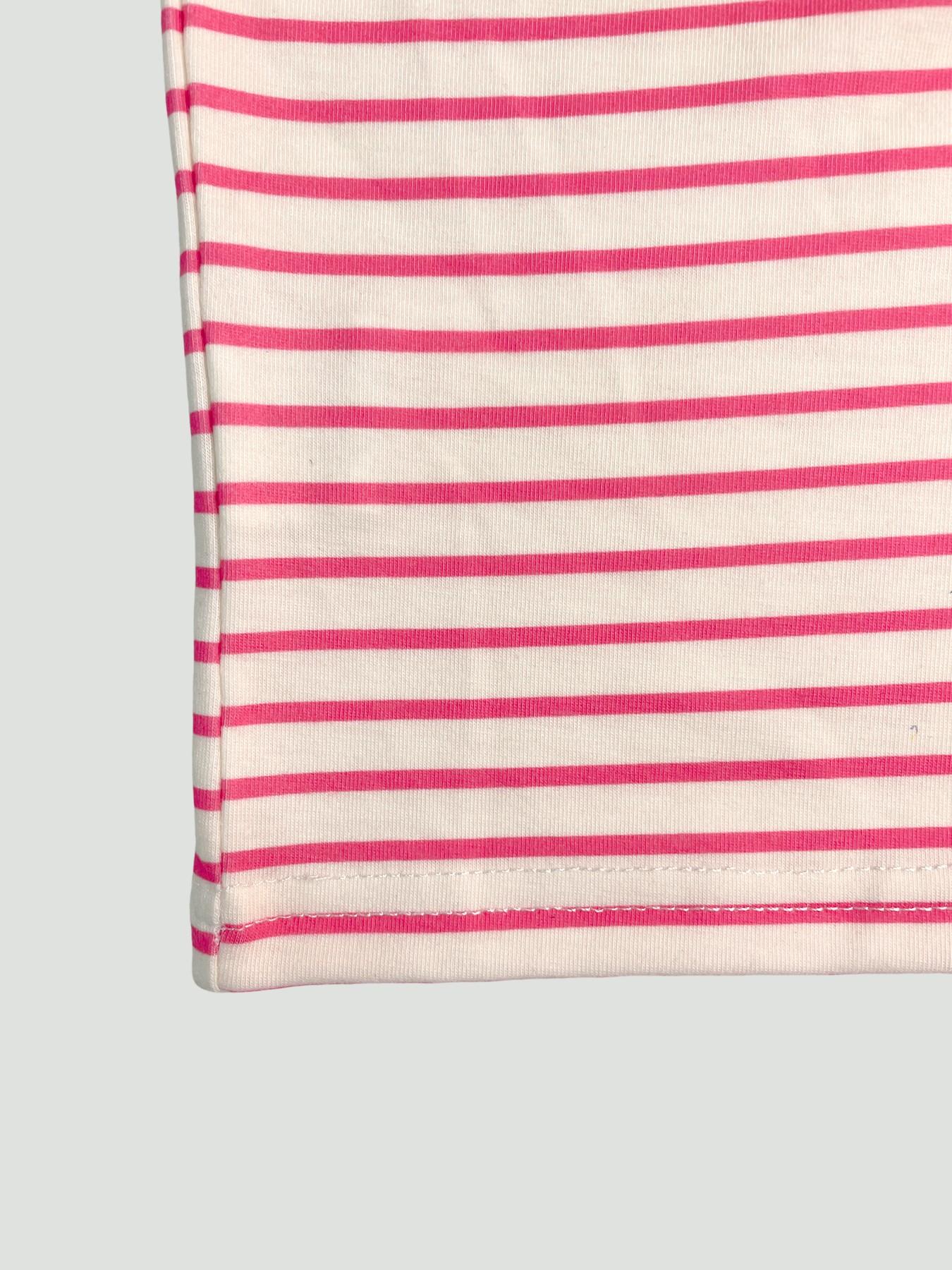 Women's Striped Casual Two-Piece Set - Polo Neck Long Sleeve Top & Mini Skirt Tracksuit