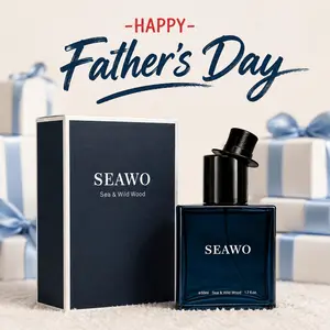 Niche Luxury Unisex Perfume | SEAWO Midnight Marine 50ml | Aquatic Ocean Woody Bergamot Coconut Amber | Long Lasting | Father's Day Gift