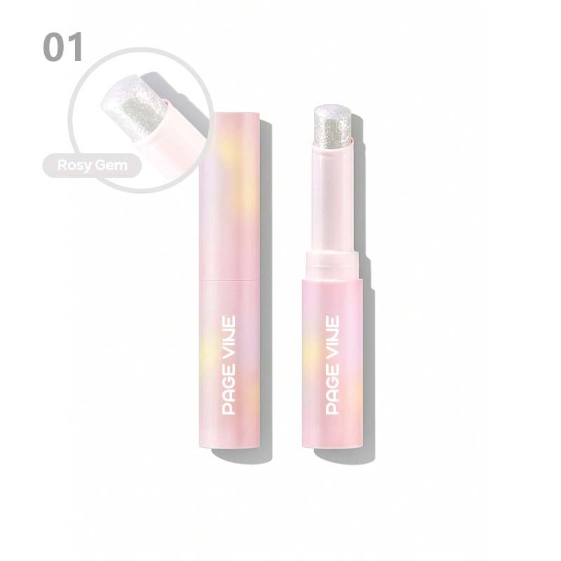 PAGE VINE Popular Water Gloss Jelly Highlight Eyeshadow Stick Super Shiny Multi-color Eyeshadow Highlight Stick