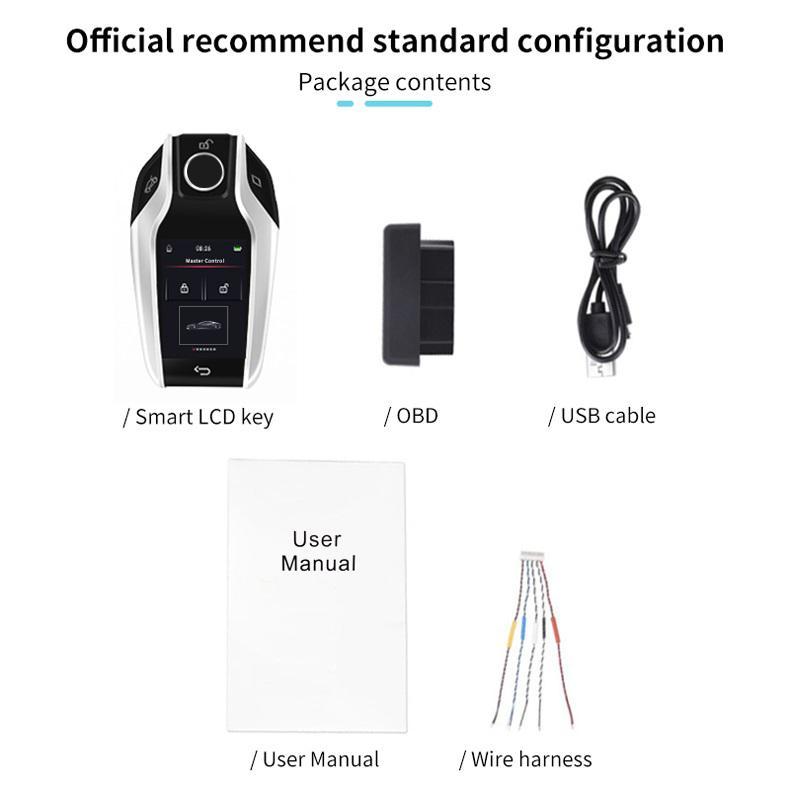 Joysync Smart Car Key LCD Screen with Remote Keyless Entry  2" HD Touchscreen 12 Languages Supported for Toyota Honda Nissan Car Trunk