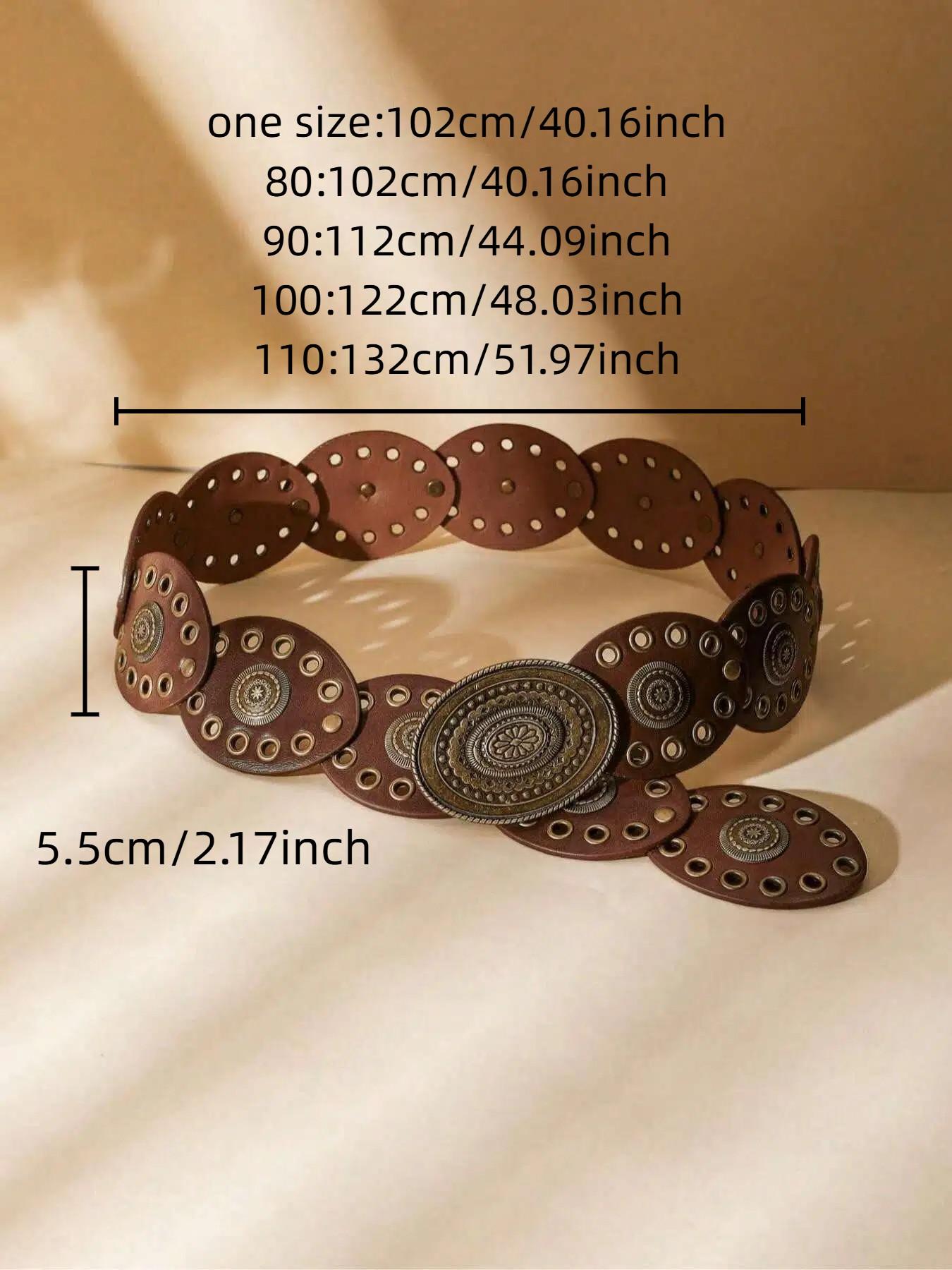Boho Style Women's Waist Belt, Western Design, Perfect Accessory for Casual & Daily Wear, Fashion Patchwork Belt