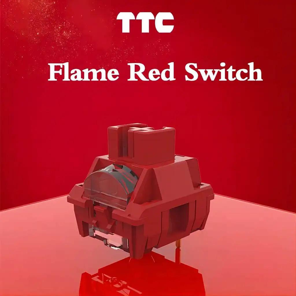 Flame Red Switch 45g Linear Pre-Lubed 5 Pins HotSwap Switches For Mx Gaming Mechanical Keyboard