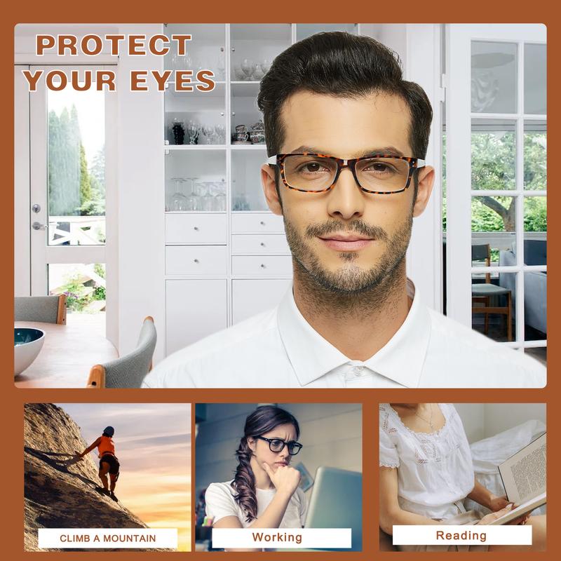 DEAAOK 5  Pack Reading Glasses For Women Stylish Blue Light Blocking Readers Womens Men Spring Hinge Eyeglasses