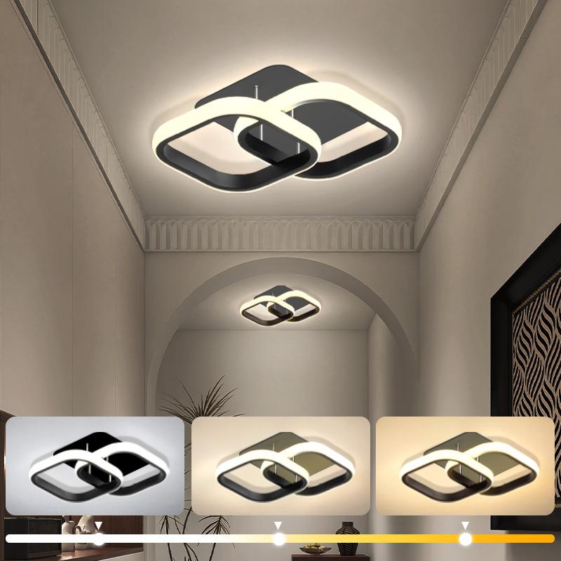 Modern Square Ceiling Light, Adjustable Color Temperature Creative Lamp, Square Design, Home Commercial Hotel Lighting, Versatile Usage