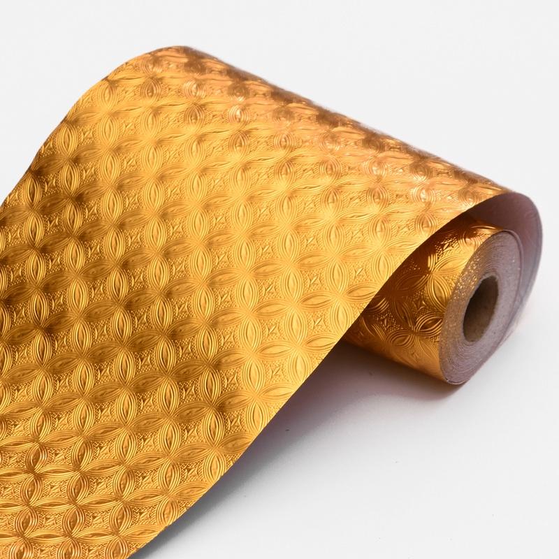 Gold Wallpaper Self-Adhesive Cleanable Removable Peel and Stick Refrigerator Speaker Dryer Cabinet Oven Appliances Furniture Renovation Kitchen Glitter Wallpaper 17.7" X 78.7"