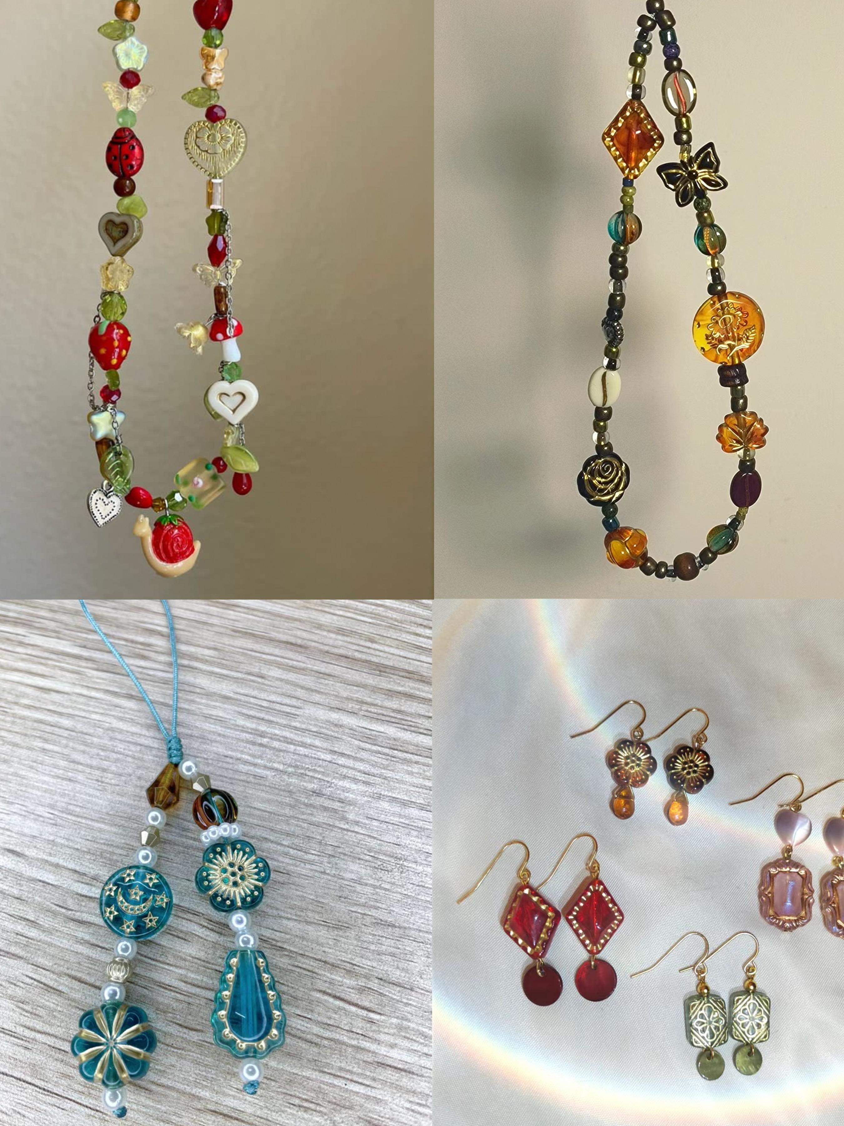 Vintage Acrylic Baroque Beads, Czech Style, Luxury Shiny Beads for DIY Accessories & Phone Straps, DIY Beading Accessories, All Seasons Fashion