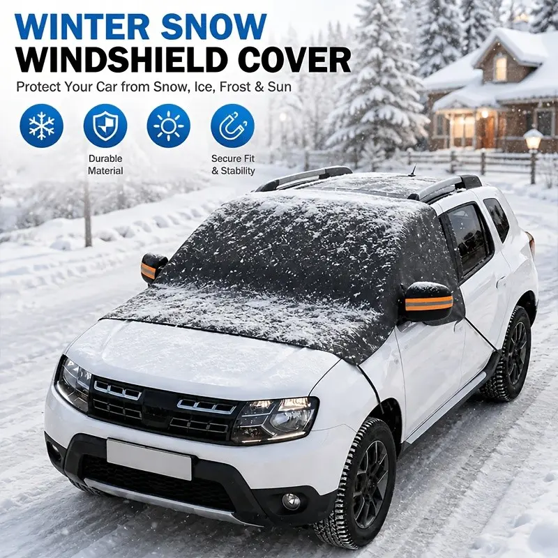 Car Magnetic Windshield Cover, Windshield Sunshade, Windscreen Shade Cover, Car Window Shades, Durable Oxford Fabric, Easy Installation, Frost Snow Sun Protection, Side Window Coverage, Winter Car Accessories, Sun Shades For Car Windows