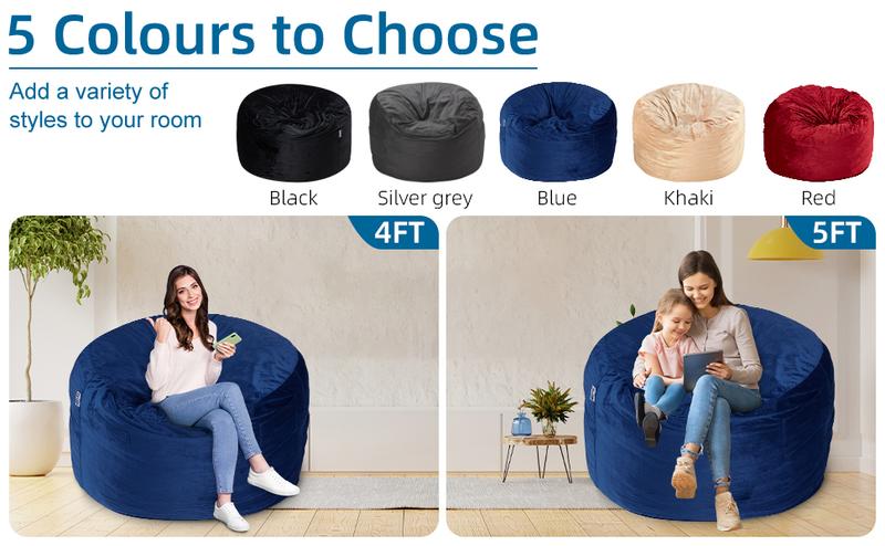 Bean bag sofa 7FT/5FT Bean Bag Chair,lazy sofa, Removable and Machine Washable Cover, Giant Bean Bag Chair for Adult