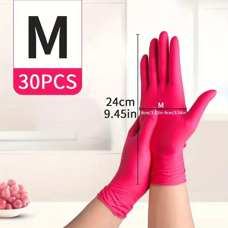Deep Nitrile Disposable Gloves, Lightweight Multi-Functional Household Kitchen Gloves, Lead-Free, Alcohol-Free, Essential for Home Cleaning, Pet Care & Hair Dyeing