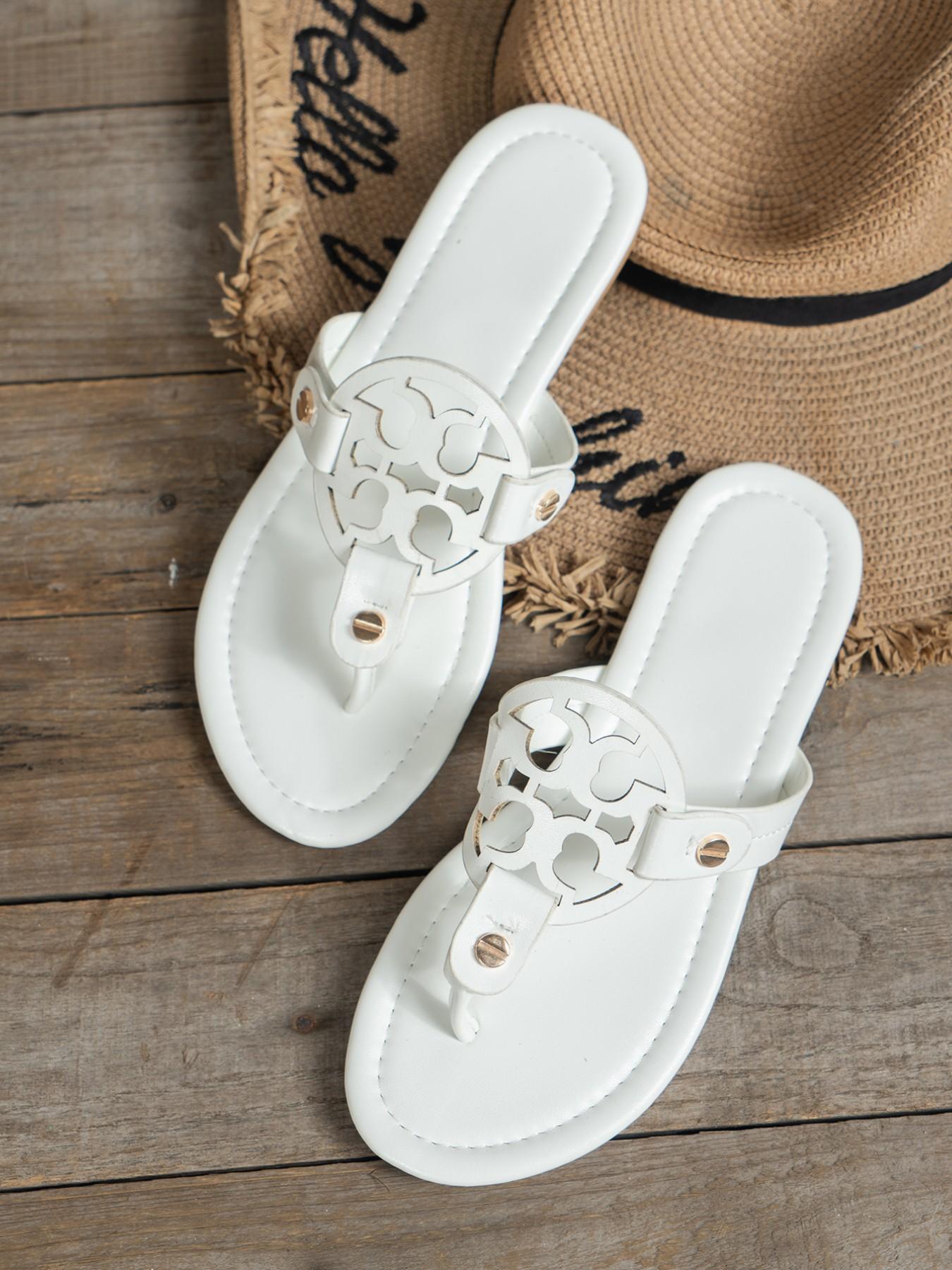 Summer Women's Fashion Thin Sole Slippers, PU Upper Material, Rubber Sole, Solid Pattern, Less Than Ankle Height, Casual Wear