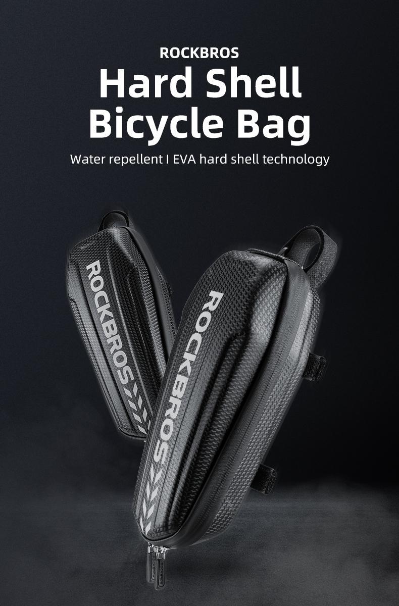 ROCKBROS Scooter Storage Bag Scooter Front Hanging Bag Waterproof Scooter handlebar Bag Folding Bike EVA Hard Shell Scooter Frame Bag