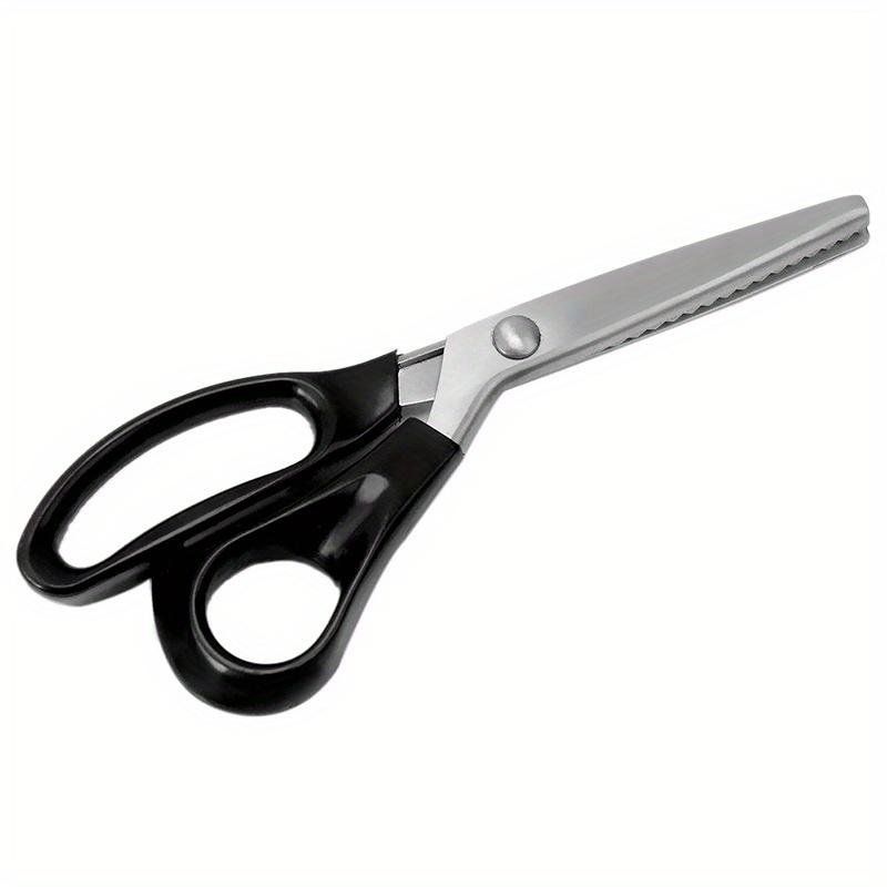 Comfortable Tailor Scissors - Stainless Steel Scissors, Available in 3mm, 5mm Tooth Pitches, with Rounded Serrated Blades, Suitable for Fabrics, Handicrafts, Sewing Supplies Crafts - Smooth Cutting Action, Comfortable Handle, Sewing Tools