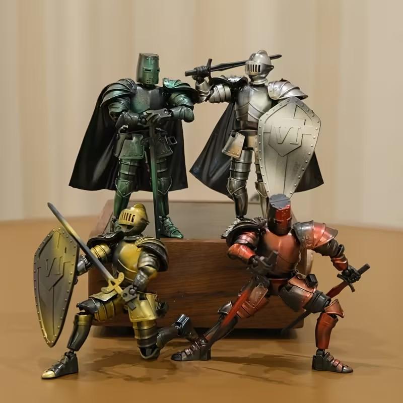 Ancient Roman Medieval Knight Warrior Multi-Jointed Assembling Toy Building Set, Boy Star Diaga Model DIY Educational Gift, Birthday Present