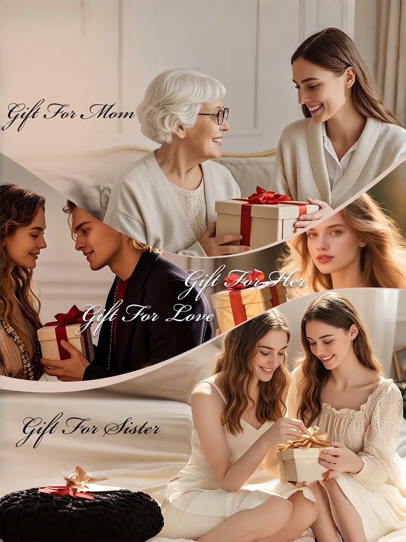 "Joyful Heart & Melodic Ear" Unique New Headset-shaped Ruby Necklace with Creative Magic Bear Gift Box, an ideal mysterious gift for various festivals, dates, wives and Valentine's Day.