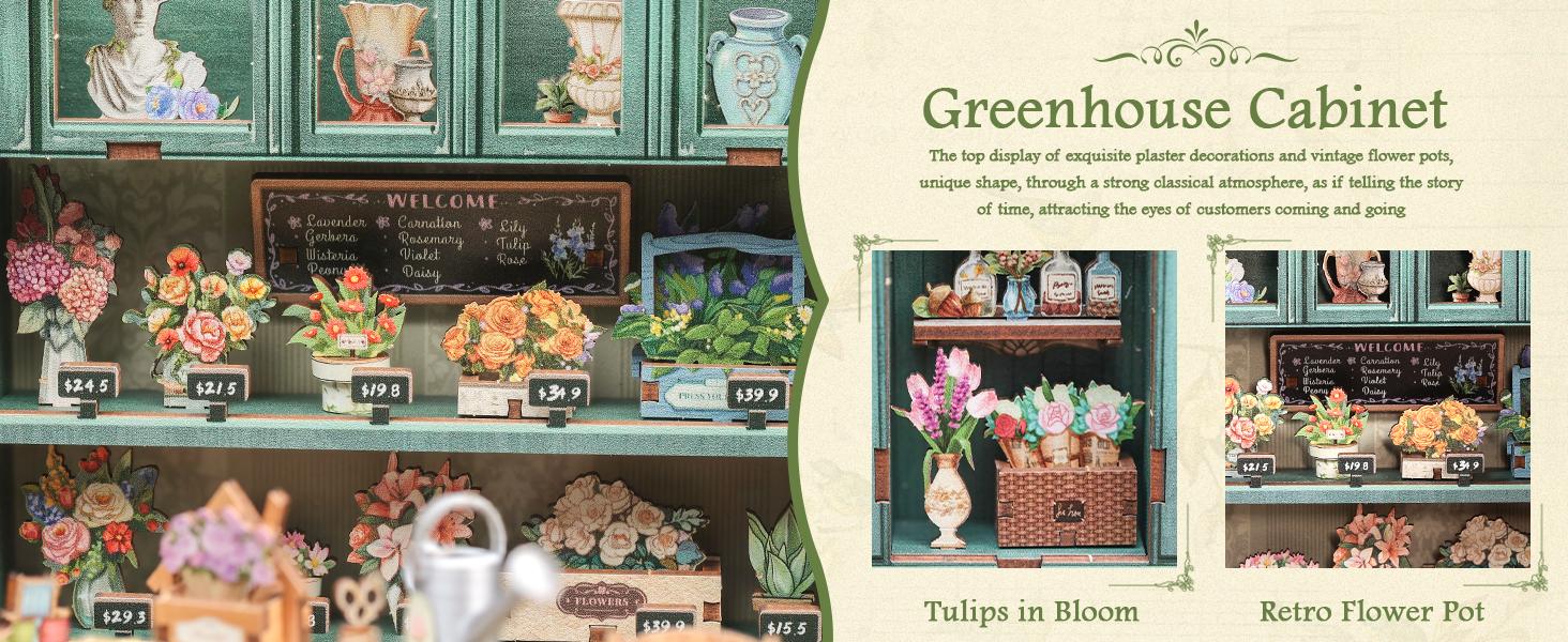 CUTEBEE DIY 3D Book Nook Kit Blossom Florists – Miniature Wooden Flower Shop Dollhouse, Handmade Tiny House Bookshelf Decor | Holiday, Christmas and Black Friday Gift CUTEBEE DIY 3D Book Nook Kit Blossom Florists – Miniature Wooden Flower Shop Dollhouse, Handmade Tiny House Bookshelf Decor | Holiday, Christmas and Black Friday Gift