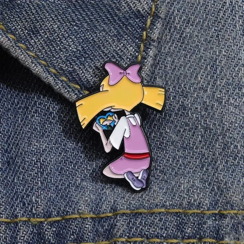 Movie Girl Brooch Badge Enamel Pin Cartoon Cute Jewelry Custom Character Women Gift Lapel Backpack Accessories