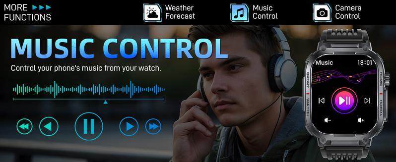 3ATM Waterproof Outdoor Smart Watch for Men with Call Make/ Answer 100+ Sports Modes Pedometer Compass Multifunctional Smartwatch Compatible with iPhone Android Phones Digital Watch Gifts for Men 3ATM Waterproof Outdoor Smart Watch for Men with Call Make/ Answer 100+ Sports Modes Pedometer Compass Multifunctional Smartwatch Compatible with iPhone Android Phones Digital Watch Gifts for Men