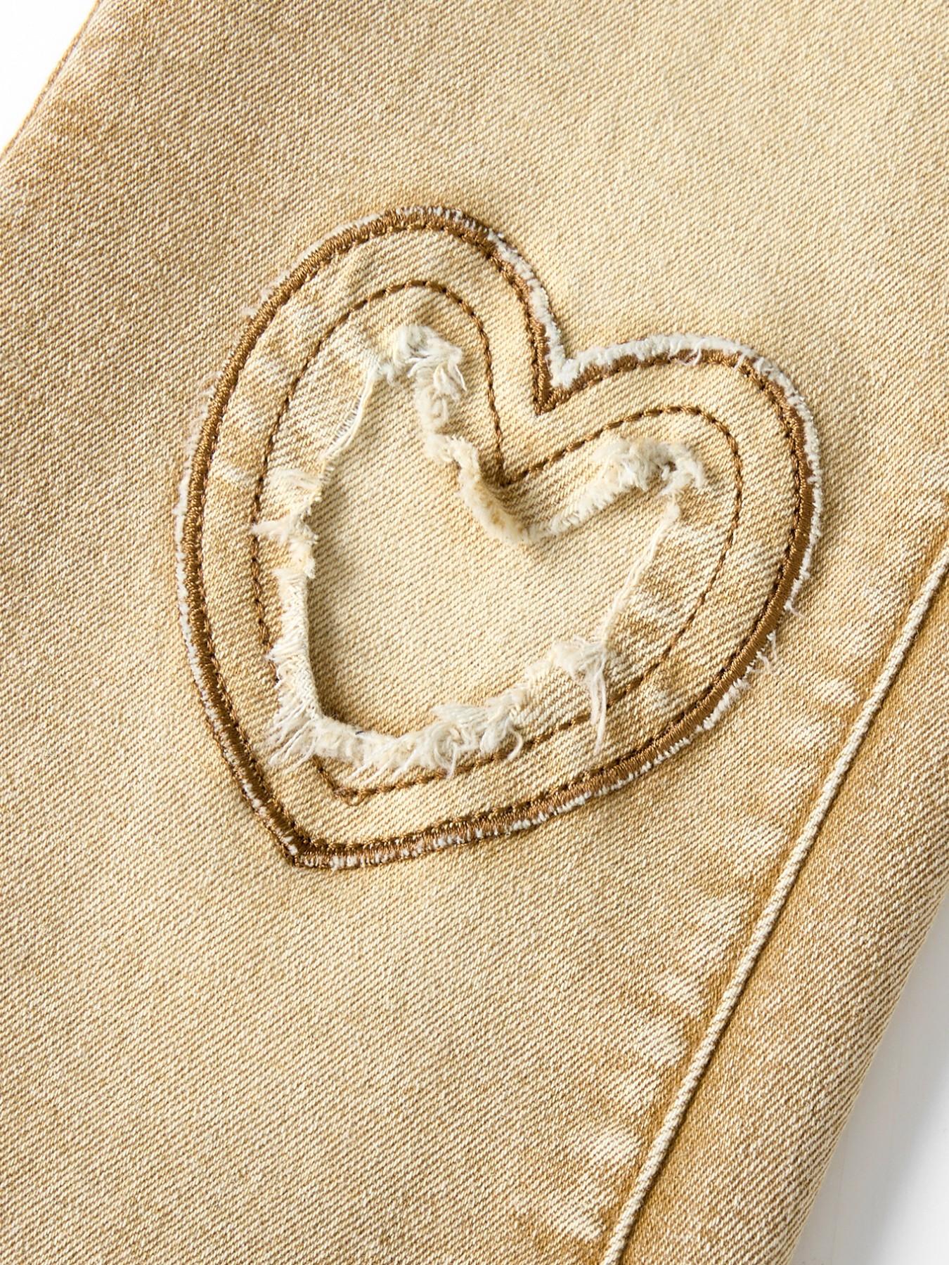 Girls Vintage Star Embroidery Wide Leg Jeans, Retro Mud Wash Denim Jeans, Contrast Stitching Baggy Trousers, Y2K Streetwear for Kids & Teens