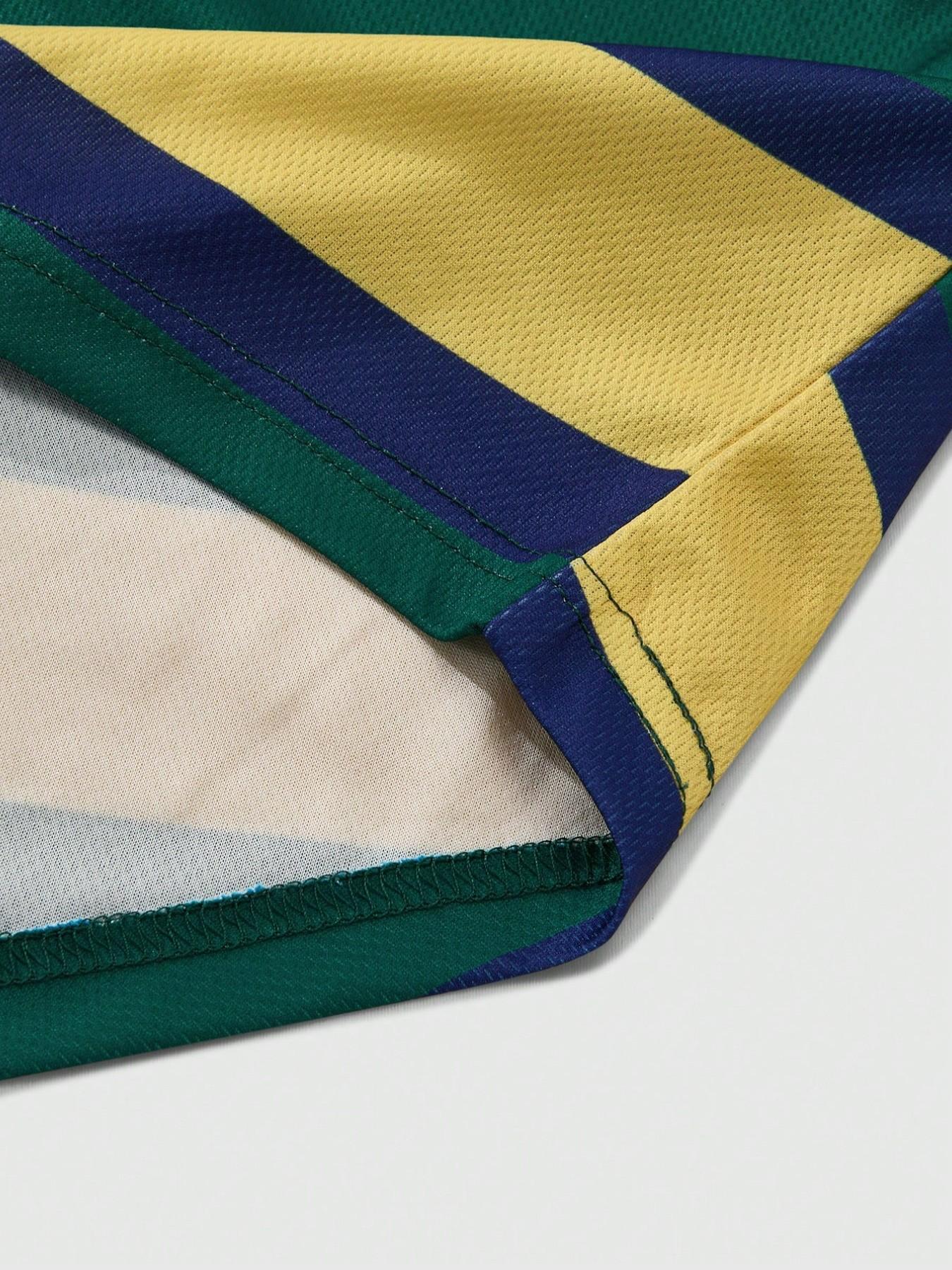 1pc Men's Vintage Blokecore Graphic Tee Brooklyn Letter Print Smooth Polyester Fabric Loose Fit Baggy Jersey Top for Summer Street Style