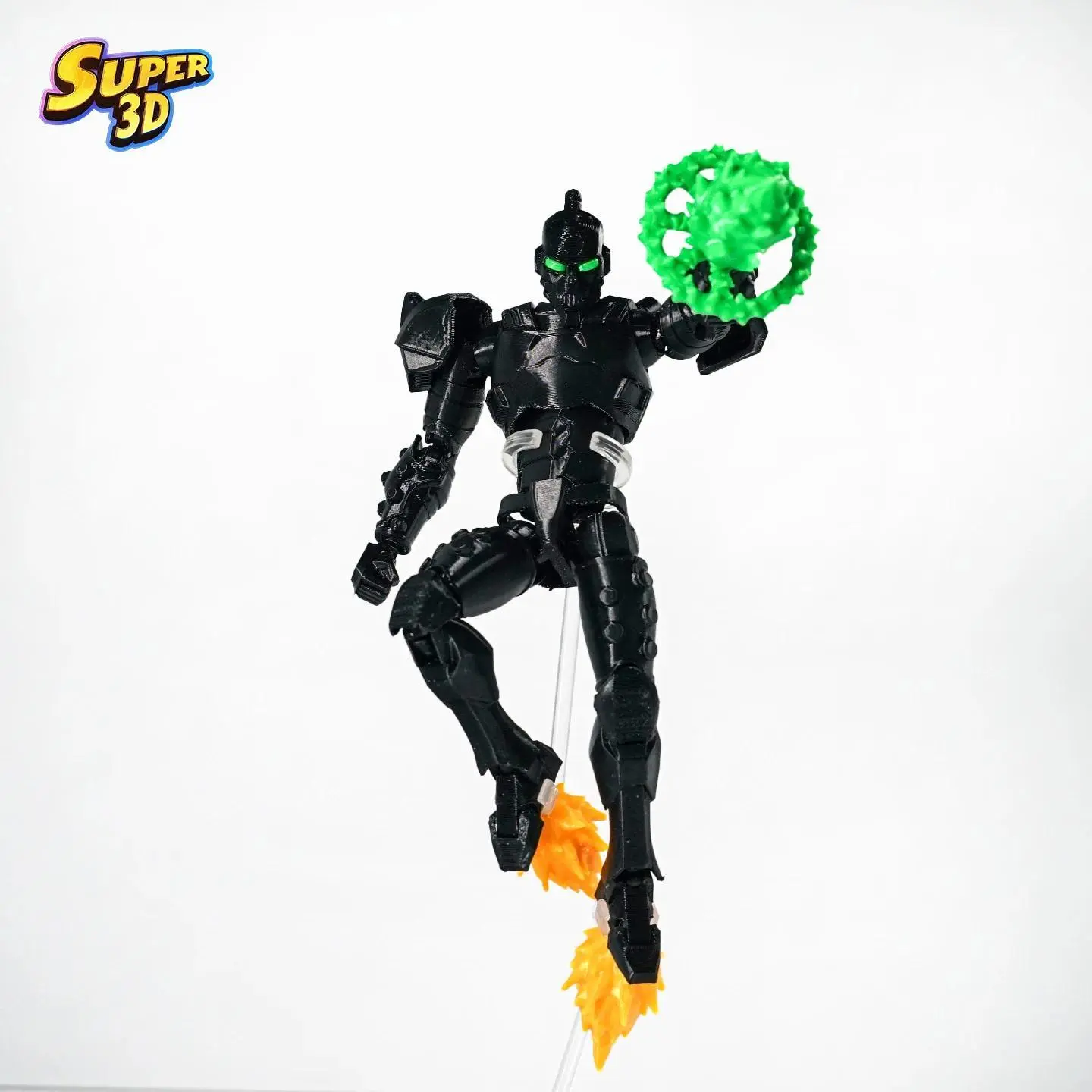 Super 3D 3D Printed Black Armor Rudy Robot Invincible Boy Rudy Robot Invincible Dummy13 T13 Multi-Jointed Action Figure Toy