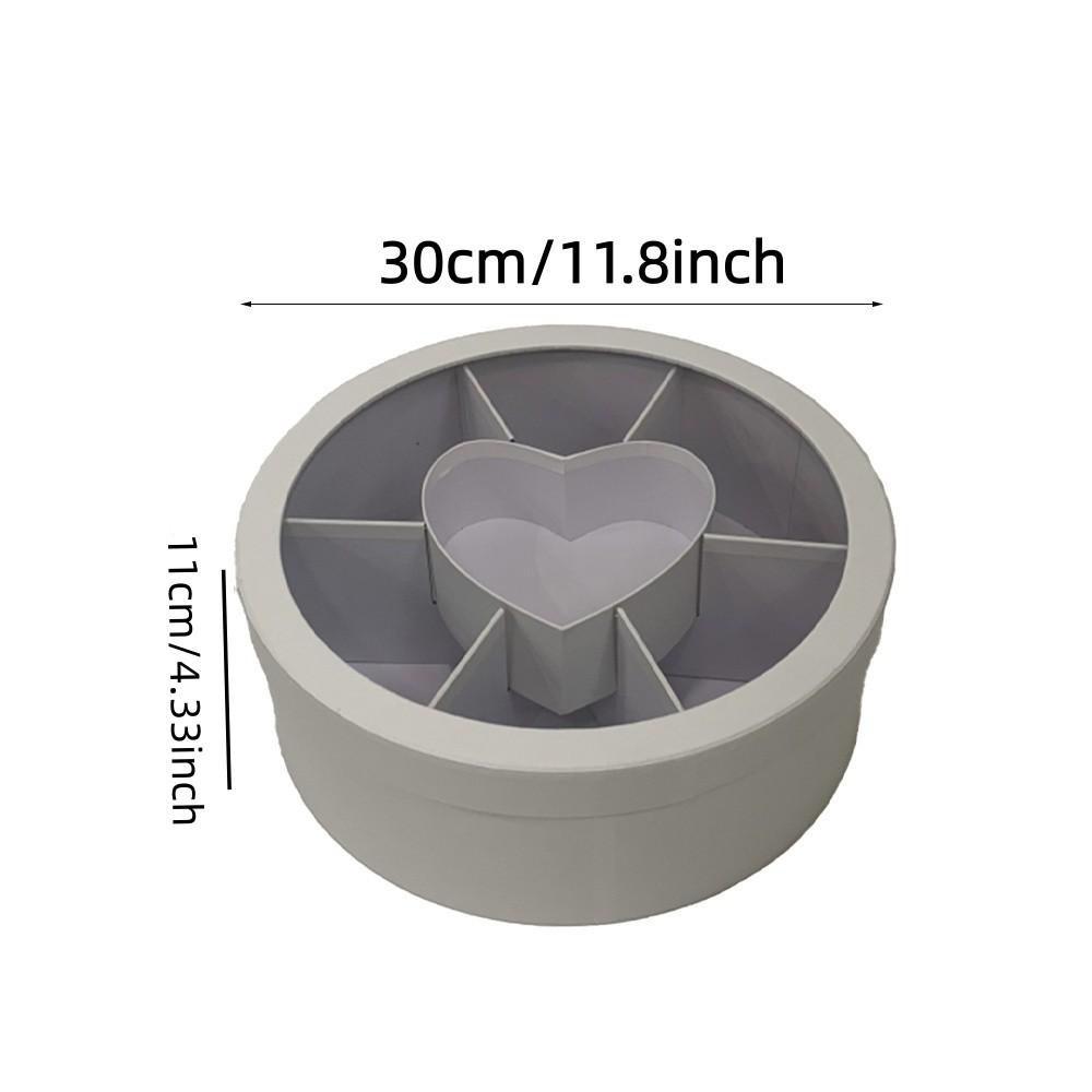 1count Round Fruit Box, Valentine's Day Gift Box for Girlfriend, Sweet Candy Chocolate Holiday Gift Box, Perfect Present for Special Occasions