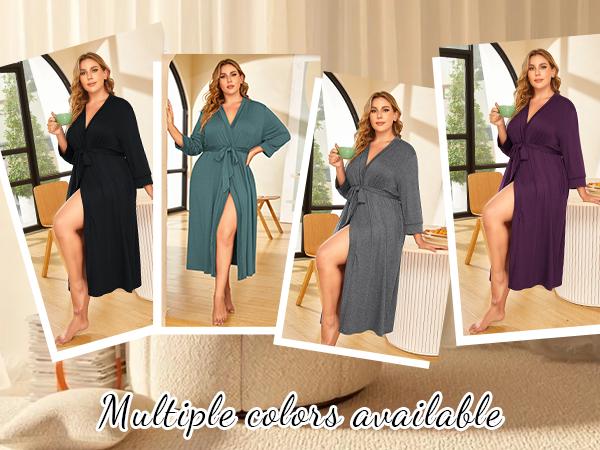 IN'VOLAND Womens Plus Size Kimono Robes Long Knit Bathrobe V Neck Ladies Loungewear Lightweight Soft Sleepwear 1X-5X Comfort Womenswear Adjustable Anniversary Underwear Elegant Fit Gowns Pockets Strap#US 2025 Deals for You Days IN'VOLAND Womens Plus Size Kimono Robes Long Knit Bathrobe V Neck Ladies Loungewear Lightweight Soft Sleepwear 1X-5X Comfort Womenswear Adjustable Anniversary Underwear Elegant Fit Gowns Pockets Strap#US 2025 Deals for You Days