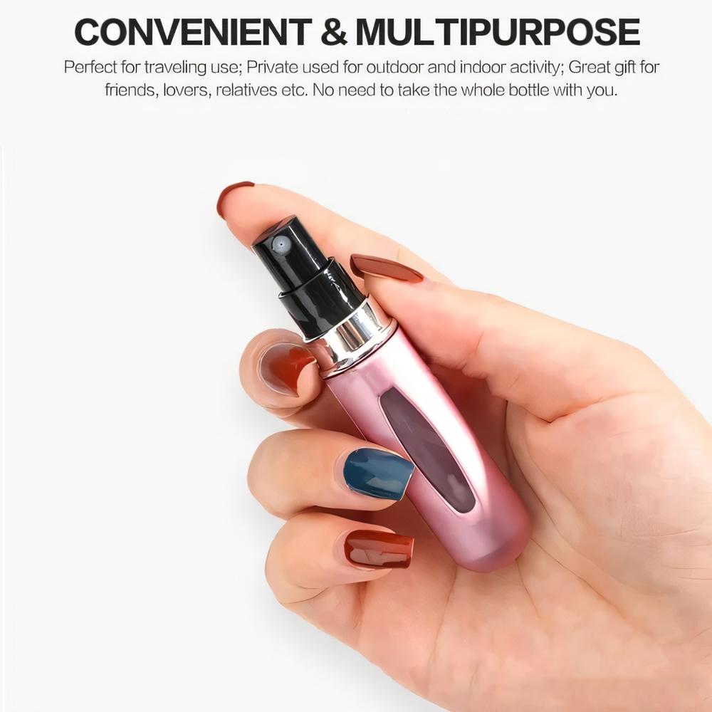 Mini Perfume Atomizer 5ml: Refillable Leak-Proof Travel Spray Bottle, TSA Approved for Airplane, Perfect Portable Fragrance Container for Women & Men, Ideal Gift for Friends, Lovers & Family.