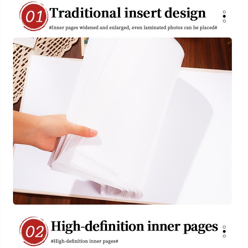 6 Inch Photo Album Holds 200 Photos, Simple Storage Book Creative Insert Style, Family Memory Book, Perfect Gift for Easter Halloween Thanksgiving