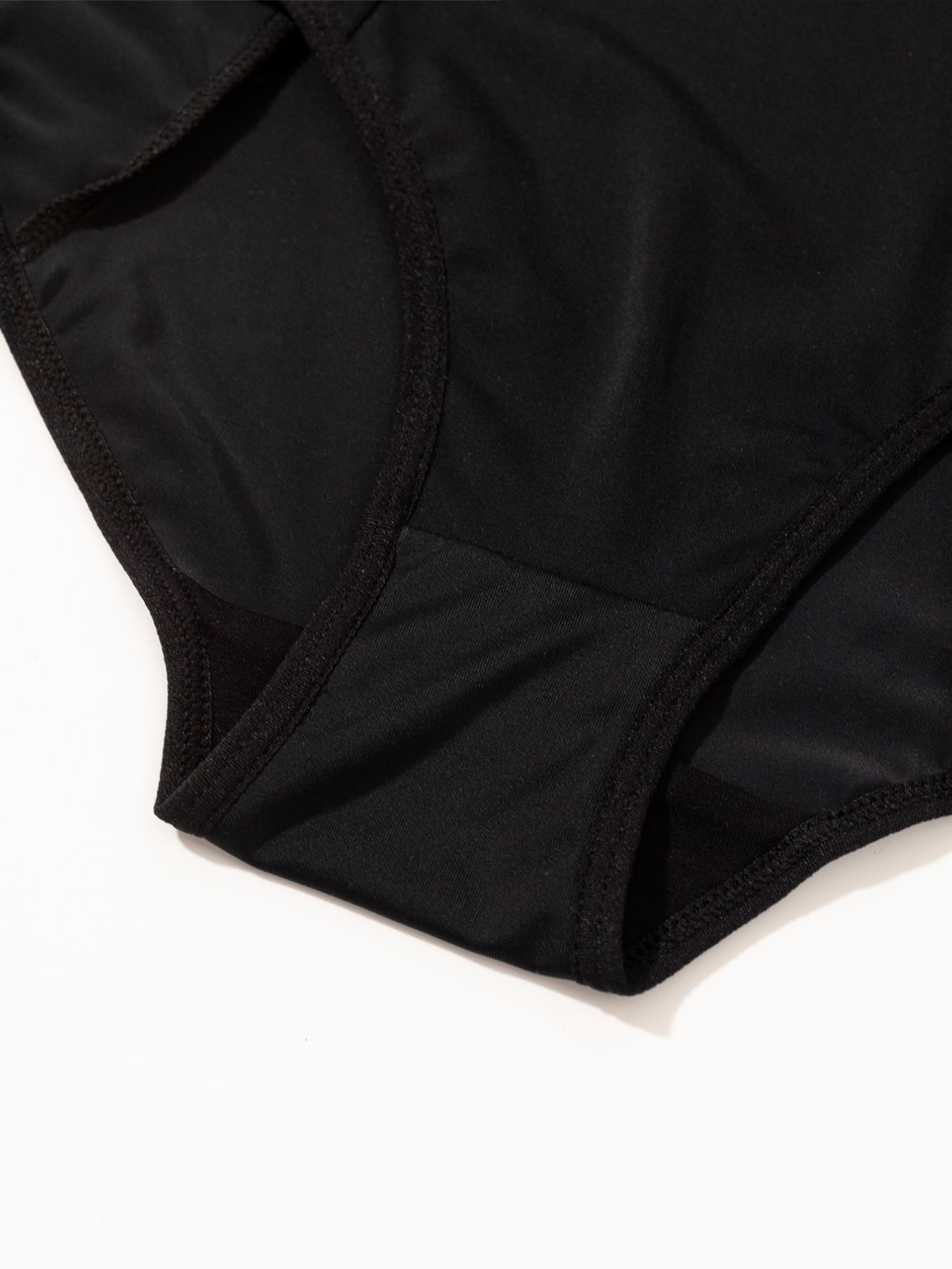 Women's Deep V Adjustable Thin-Strap No-Pad Waist-Slimming Push-Up Buttock-Lifting Shapewear Bodysuit – Thong Design – Black – Sizes S-XL – Suitable for Layering/Daily/Commute & More Scenarios